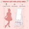MDF Kids Full-Length Mirror with Storage Shelf, Rotating Acrylic Glass and Star Design